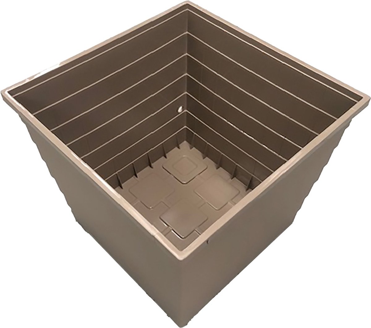 BERA WaterUps zelfwaterende Bloempotten voor Buiten - Beige - 48x48x43 cm - Plantenbakken voor Buiten