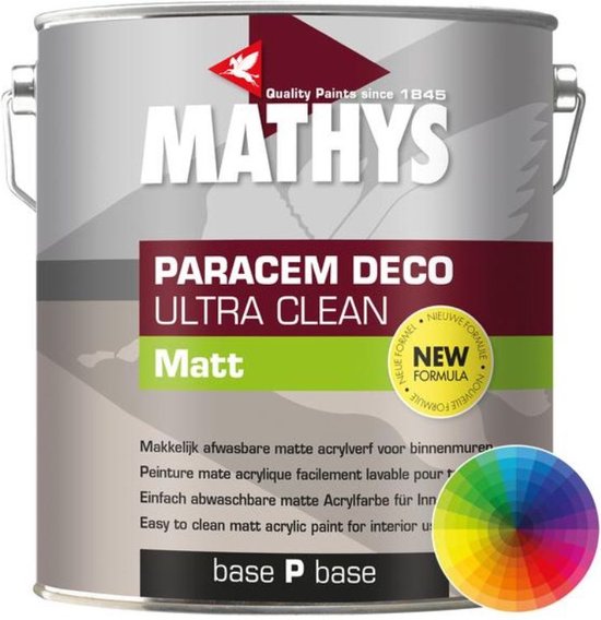 Mathys Paracem Deco Ultra Clean Matt - 10 l - 10 m²/l - Wit - Afwerkingslaag