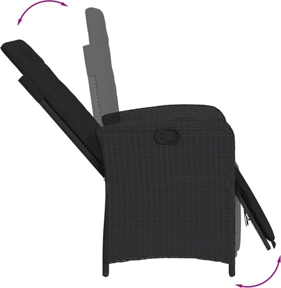 vidaXL-Ensemble de jardin 9 pièces-poly-rotin-noir