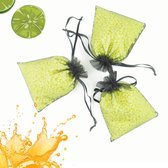 Geurzakjes voor Kledingkast - Fresh lemon - 3 * 50 gram - Geurbuiltjes - - 3 luxe organza zakjes: 50 gram per zakje - Langdurig geur - Verschillende Geuren - Ophangbaar - Multikleur - Papie