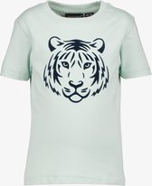 Unsigned jongens T-shirt lichtgroen met tijgerkop - Maat 92