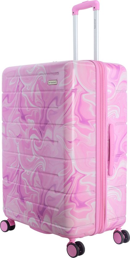 Saxoline Harde Koffer / Trolley / Reiskoffer - 77cm (Large) - Splash Print - Bedrukt / Large
