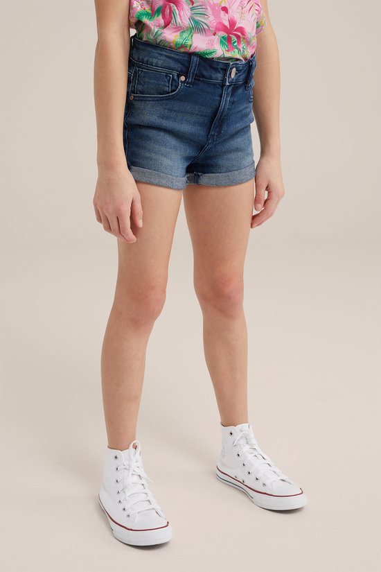 WE Fashion Meisjes skinny fit denimshort