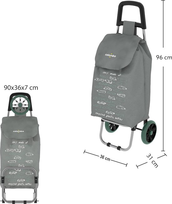 Efficiënte Boodschappentrolley Met 40L En 25kg Belastbaarheid Ergonomische Handgreep Inklapbaar En Afsluitbaar