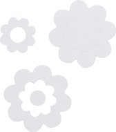 Sealskin - Bath Flower Adhésifs antidérapants - Vinyle - Blanc (7 pièces)