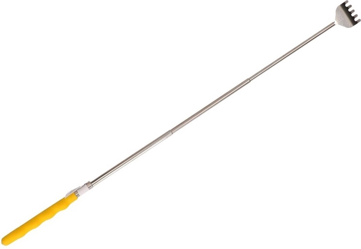 Goedkoopste Gele uitschuifbare ruggenkrabber 20 cm - Ruggenkrabbers/rugkrabbers uitschuifbaar