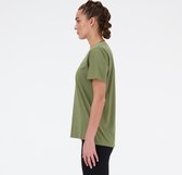 New Balance Short Sleeve Dames Sportshirt - DARK OLIVINE - Maat XL