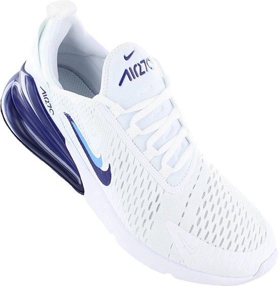 Nike Air Max 270 - Chaussures pour femmes de Baskets pour femmes pour hommes Wit- Blauw FJ4230-100 - Taille UE 40 US 7