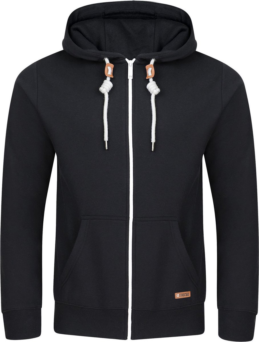 riverso Heren Sweatjack RIVThilo regular fit Zwart 4XL Volwassenen Hoodiejacket - Sweatvest