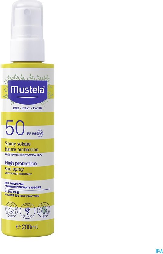Mustela zonnespray zeer hoge bescherming spf50 familie 200ml van Mustela — afbeelding 5