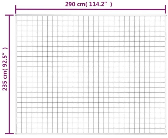 vidaXL-Verzwaringsdeken-235x290-cm-15-kg-stof-blauw