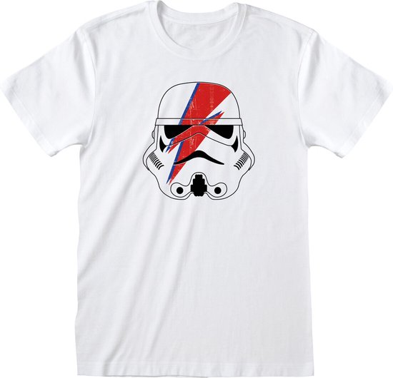 Uniseks T-Shirt met Korte Mouwen Star Wars Ziggy Stormtrooper Wit - S