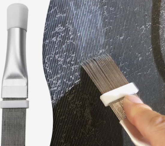 Peigne à Lamelles Pour Nettoyage Condenseur - Kit Avec 3 Brosses Pour Sèche-linge, Climatisation, Pompe à Chaleur