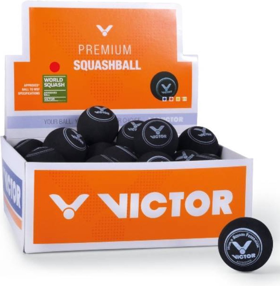 Victor Squashbal rood - Rood - 12 pack