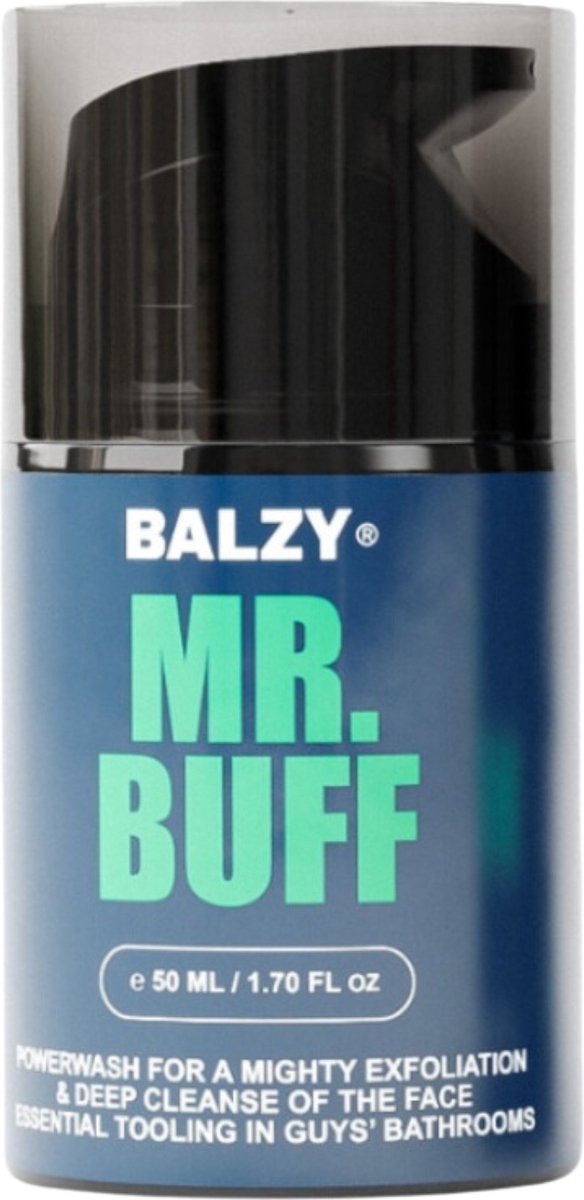 BALZY Mr. Buff - Gezichtsreiniger voor Mannen - Dagelijks gebruik - Reinigingsgel met Scrub - Exfoliator