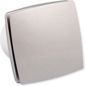 Ventilator Design 100, Aluminium look, ook geschikt voor badkamer of toilet
