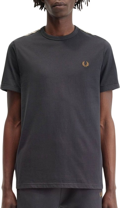 Fred Perry T-shirt à bande contrastée - gris ancre noir