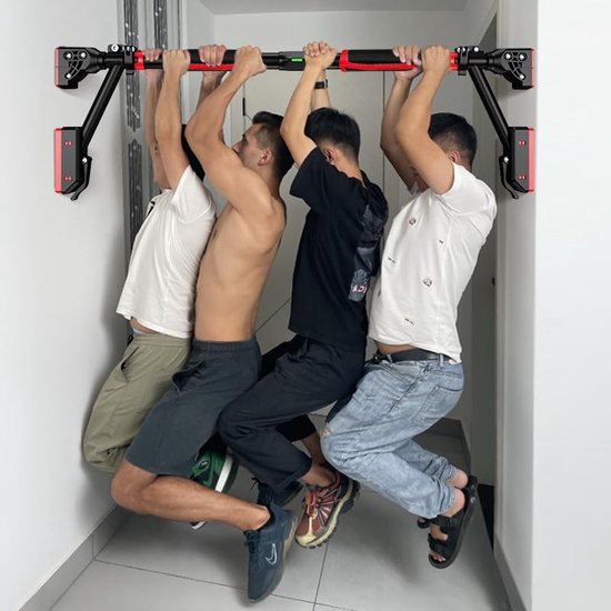 Schildkröt Fitness Optrekstang - Deur Pull-Up Bar Met Diverse Functies Staal Groen Antraciet 2e Kans