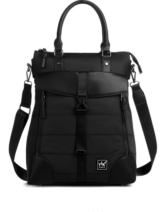 YLX Reed Backpack | Black | Rugzak | Zwart. Dames, vrouwen, 15" laptoprugzak. Laptop tas. Gemaakt van gerecycled plastic. Eco-friendly