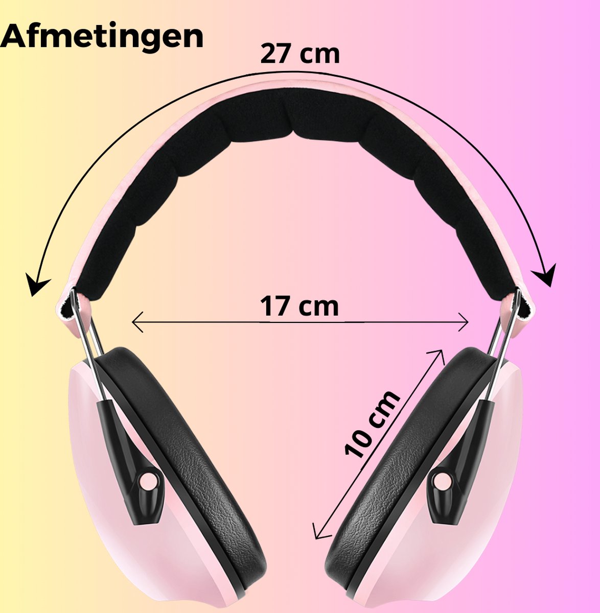 Gehoorbescherming voor Kinderen Oorkappen en Geluidsdempende Oorbescherming Kinderen – WiseQ - Roze – foto 4