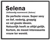 Selena Woordenboek Fotolijst met glas 40 x 50 cm - Prachtige kwaliteit - jarig - verjaardag - kado - Canvas - incl ophangsysteem - Poster - Grappig - cadeau