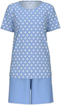 Calida Shell Nights Pyjama korte broek - 399 Blue - maat 48/50 (48-50) - Dames Volwassenen - 100% katoen- 43253-399-48-50