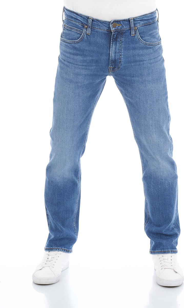 Lee Heren Jeans Broeken DAREN ZIP FLY regular/straight Fit 48W 34L Volwassenen Dark Freeport L707pxgq