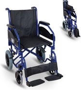 Mobiclinic® Maestranza - Opvouwbare rolstoel - Parkeerremmen - 45 cm zitting - Afneembare voetsteunen - Opvouwbare en gevoerde armsteunen - Kleine wielen - Stevig - Kleur Zwart