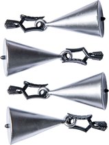 Cintres nappe argent cônes set 4