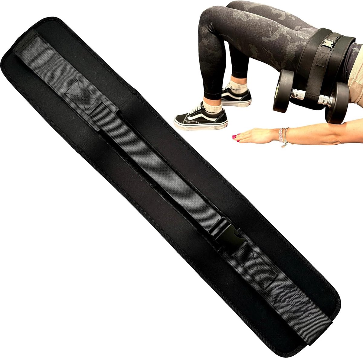Equivera Hip Thrust Belt - Weight Belt - Gewicht Riem - Voor Thuis & Sportschool - Krachttraining - Merkloos
