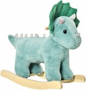 Schommelpaard Pluche Hobbeldier Babyschommel Speelgoed Voor 36-72 Maanden Kinderen Plastic Donkergroen 71 X 28 X 60 Cm