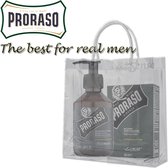 Baardverzorging: Proraso Cypress & Vetyver - shampoo 200ml en Aftershave Balm 100ml in een tasje
