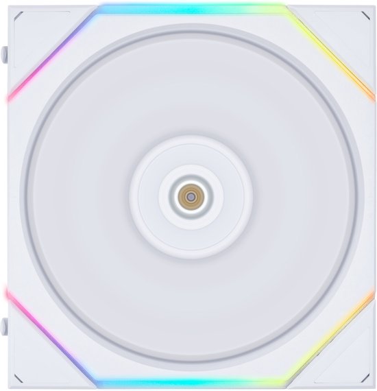 Lian Li UNI FAN TL 140 Reverse White - Ventilatorhuis - 120mm - 101.6 CFM - 200 - 1800 RPM - 31 dBA - FDB - 4-pin PMW - 1.6" LCD Scherm 400x400 - wit