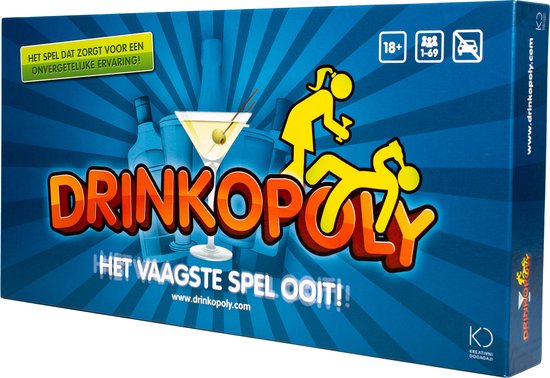 Drinkopoly - Bordspel - Het vaagste spel ooit! - Nederlands - Spel voor Volwassenen - Shotjes Spel- NL Editie - Drankspel - Drinkspel