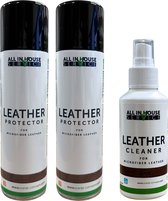 All-In House Microfiber Leather Protector Spray 2 x 250ml + Microfiber Leather Cleaner 100ml