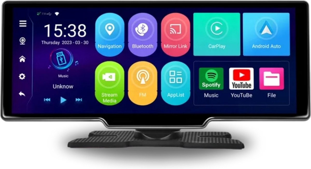 Boscer® Smart HD Navigatiesysteem PRO - 10.26 Inch Touchscreen - Apple Carplay & Android Auto (Draadloos) - Google PlayStore - FM Transmitter - Touchscreen - Bluetooth SD USB Aux GPS & WiFi - Autoradio - AHD Achteruitrijcamera