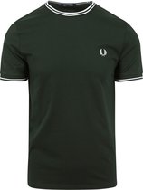 Fred Perry - T-shirt Donkergroen T50 - Heren - Maat XL - Modern-fit