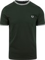 Fred Perry - T-shirt Donkergroen T50 - Heren - Maat XL - Modern-fit