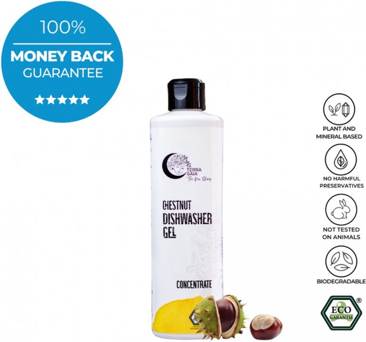 Goedkoopste Terra Gaia - vaatwasmiddel - milieuvriendelijke vaatwastabletten | vaatwaspoeder vervanging - gemaakt met kastanje - 33 wasbeurten