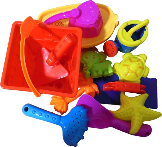 Foto: Zand water speelgoed set verjaardagscadeau