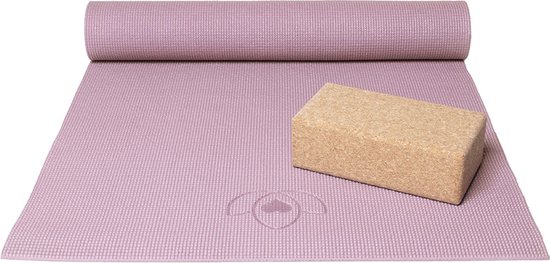 Basispakket yogamat en blok - lavendelpaars van Essenza — afbeelding 5