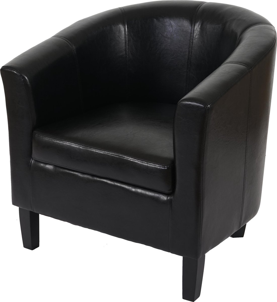 Cosmo Casa Fauteuil - Loungestoel - Clubstoel - Kunstleer - Zwart