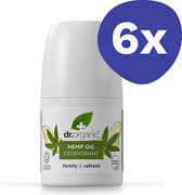 Dr Organic Hennep Olie Deodorant (6x 50ml)
