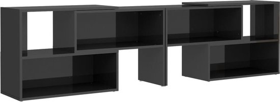 vidaXL-Tv-meubel-149x30x52-cm-bewerkt-hout-hoogglans-grijs