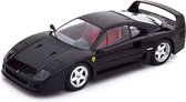 Het 1:18 Diecast-model van de Ferrari F40 uit 1987 in zwart. De fabrikant van het schaalmodel is KK Scale. Dit model is alleen online verkrijgbaar