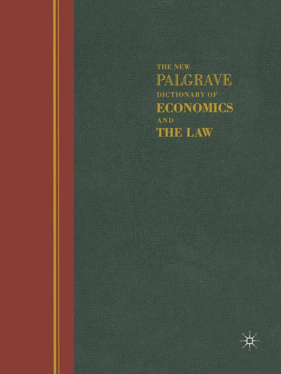The New Palgrave Dictionary of Economics and the Law - cover