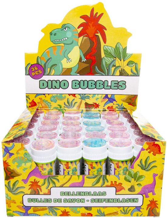 Foto: Bellenblaas dinosaurus 12 stuks uitdeelcadeautjes voor kinderen dino kinderfeestje traktatie 50ml