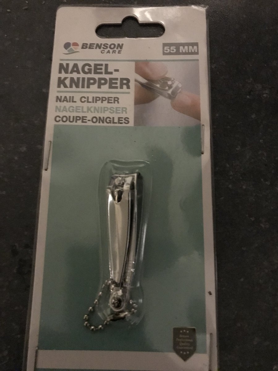 Goedkoopste Benson Compacte nagelknipper met vijl en sleutelhanger - 55 mm - metaal