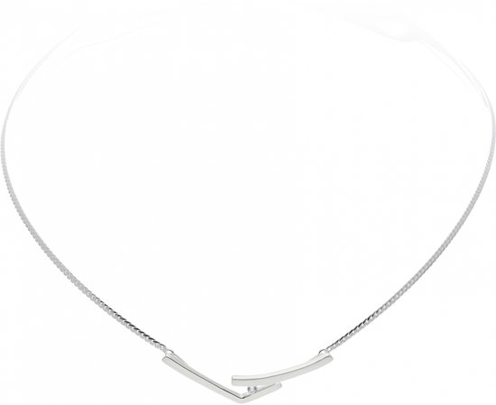 Glow - Zilveren collier met tussenstuk 43 + 2.5 cm