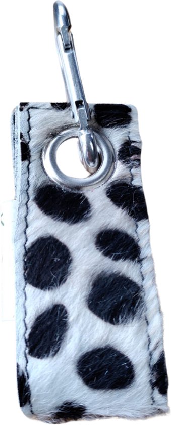 Koeienhuid Sleutelhanger clip gevlekt - sleutelhanger clip - sleutelhanger - koeienhuid